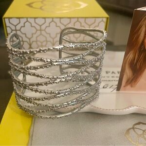 Elegant Silver Nicolas Cuff Bracelet